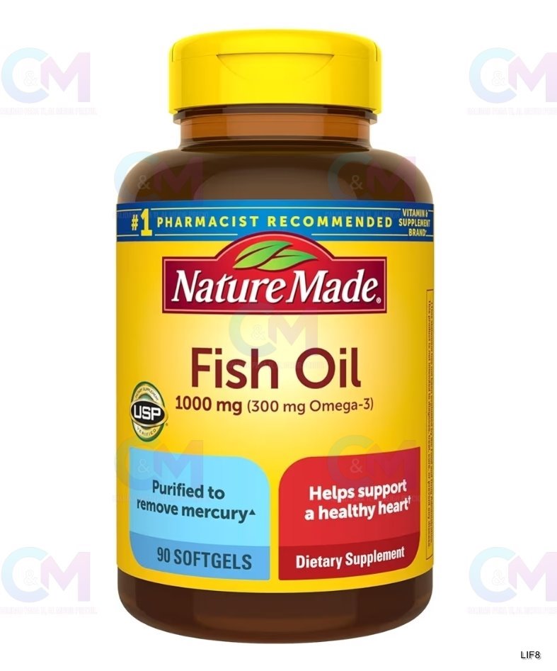 FISH OIL OMEGA 3 MARCA NATURE MADE 90 CAPSULAS 